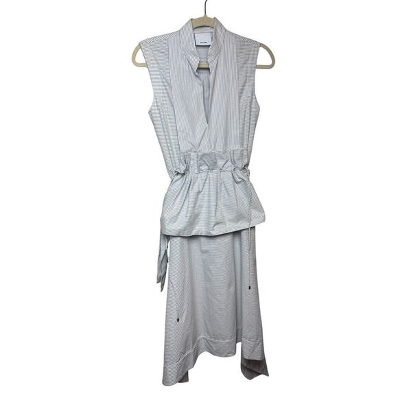 Acler Pinstripe Ruched High Lo Dress Sz. 2 US - Picture 3 of 12